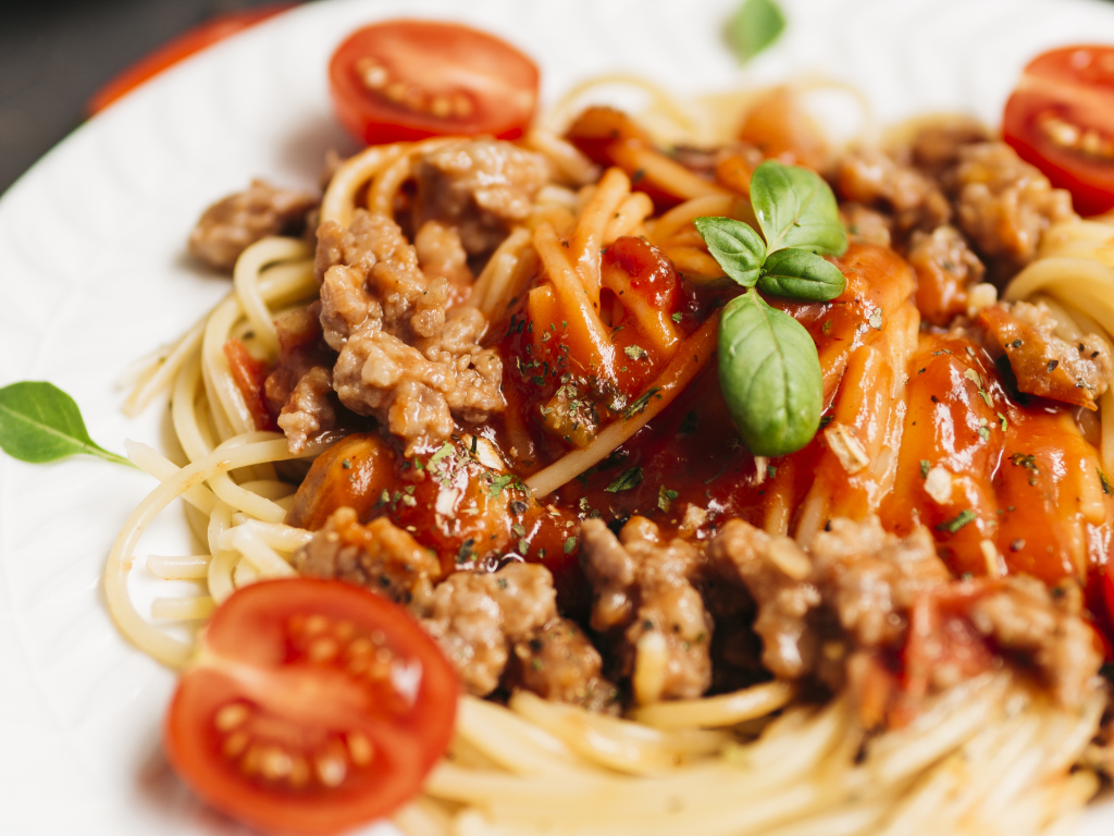 Teľacie mäso so špagetami