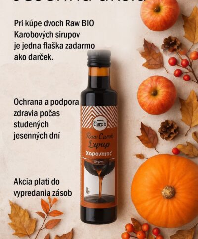 BIO RAW Karobový sirup AKCIA 2+1 ZADARMO