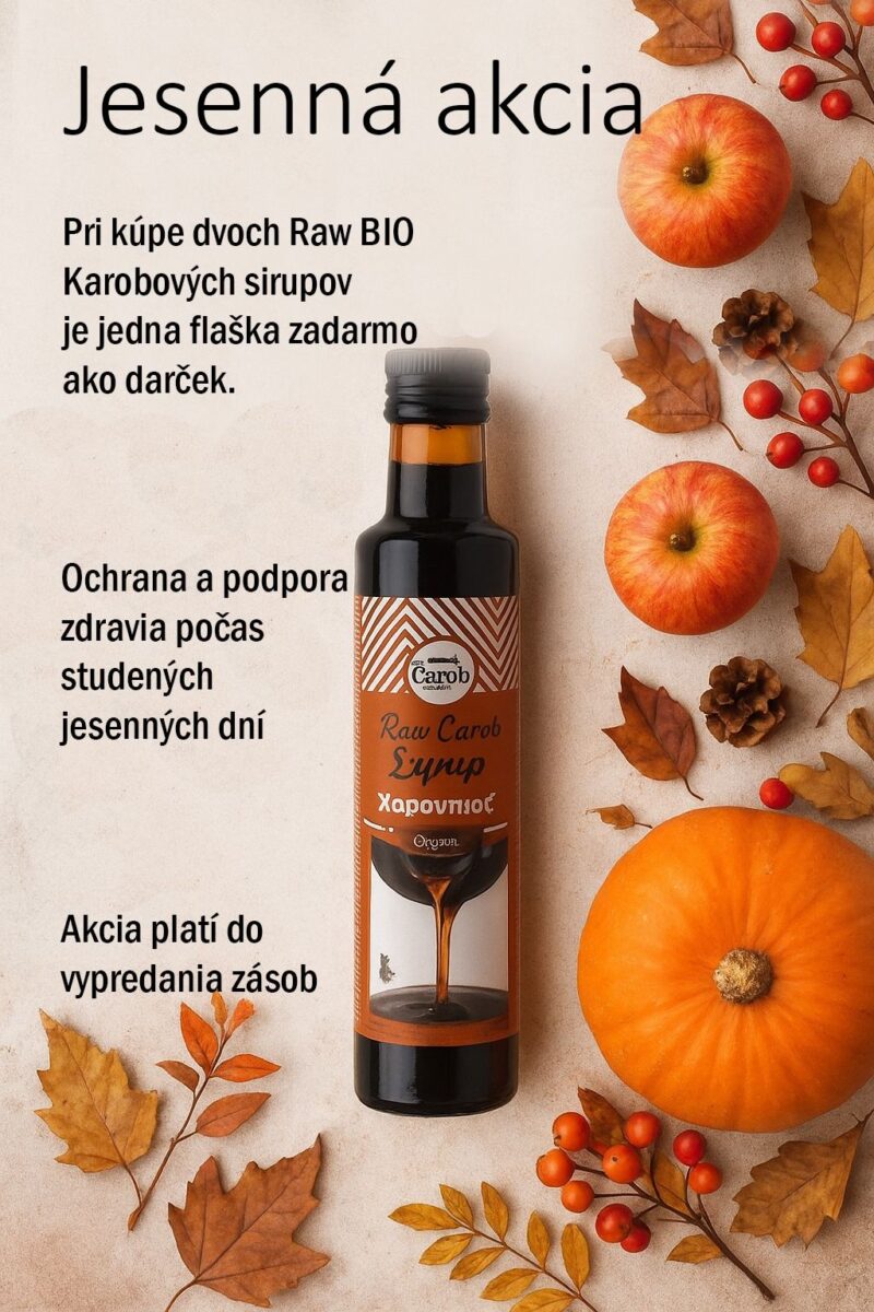 BIO RAW Karobový sirup AKCIA 2+1 ZADARMO