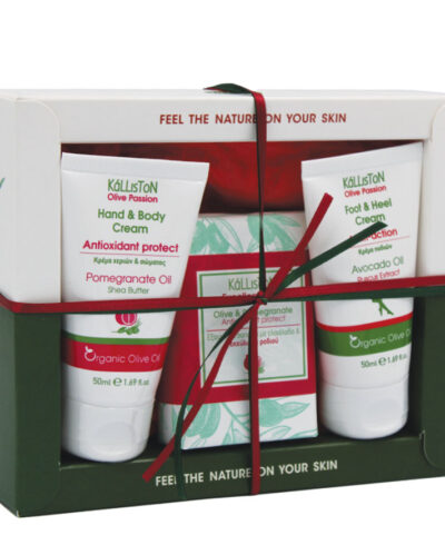 Darčekový set 3 Granatové jablko- Krém na ruky & krém na nohy & mydlo