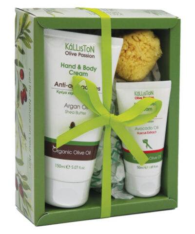 Darčekový set 3 - Krém na ruky s Argánom & mydlo & špongia