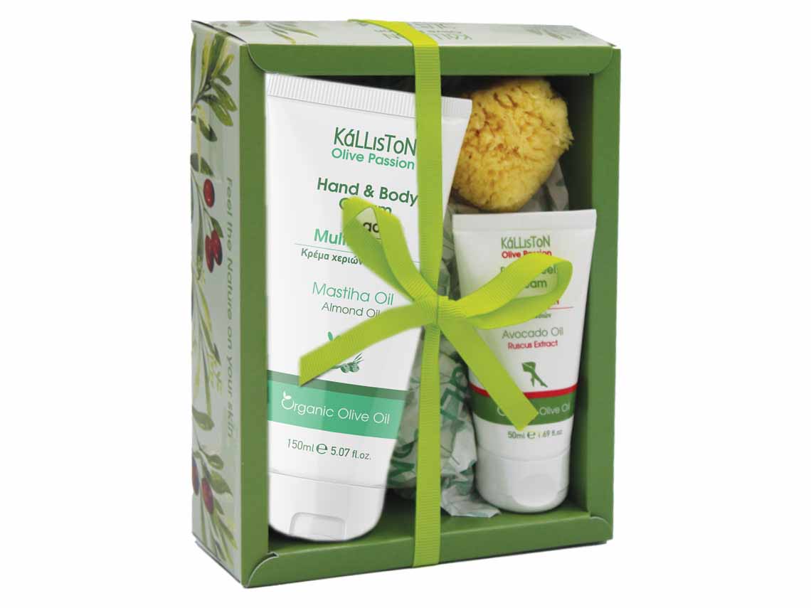 Darčekový set 3 - Krém na ruky s Mastihou & mydlo & špongia