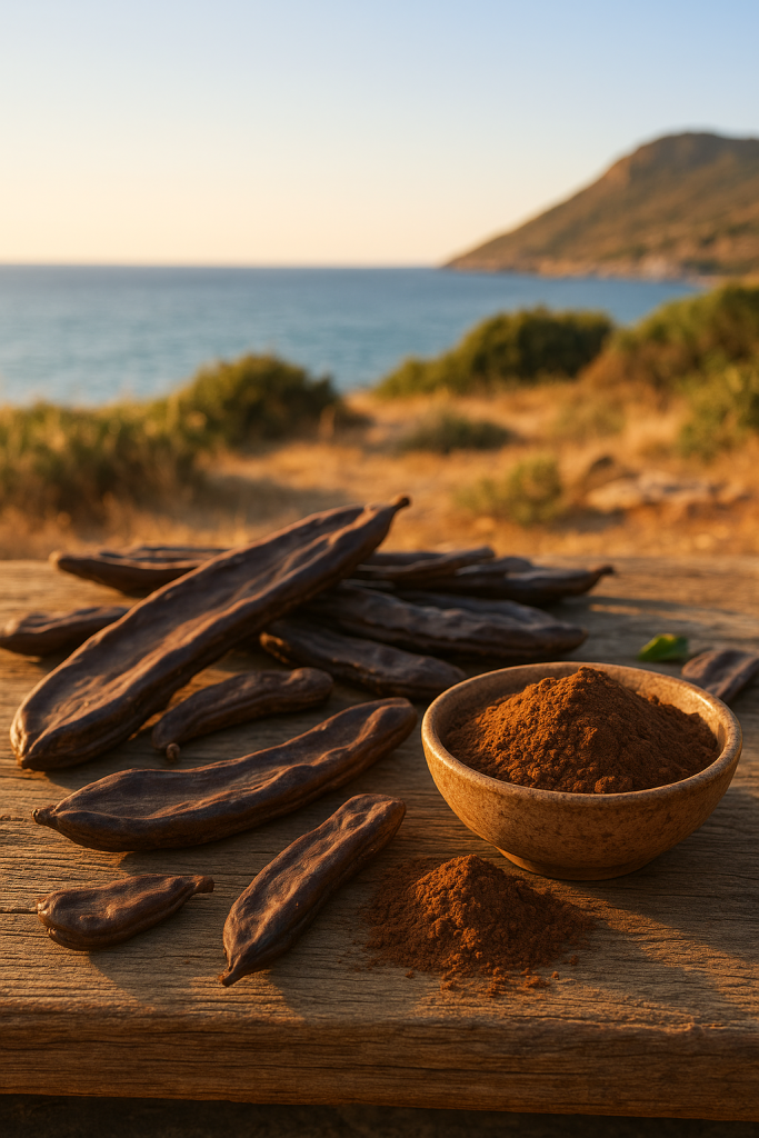 Karobový prášok z Kréty – zdravá náhrada kakaa