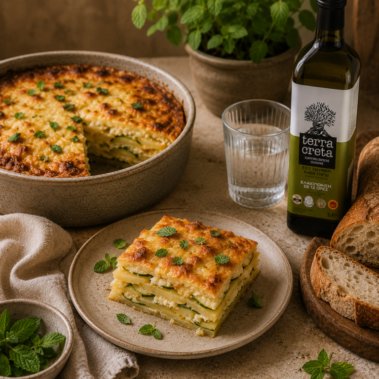 Recepty — Krétska gastronómia 1 Boureki Chaniotiko
