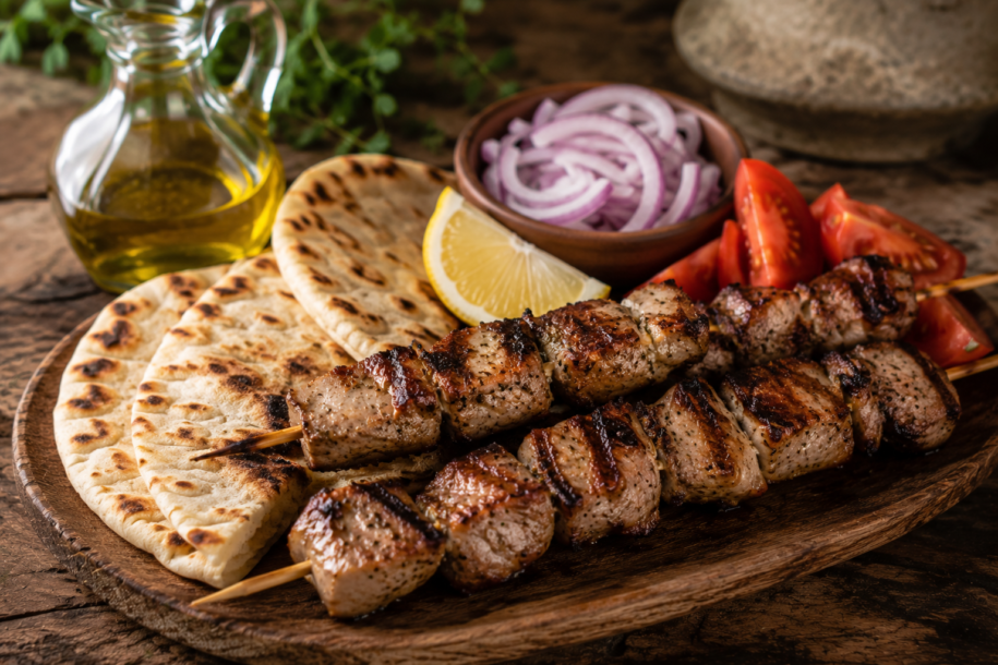 Krétske Souvlaki – grécke mäsové špízy z Kréty
