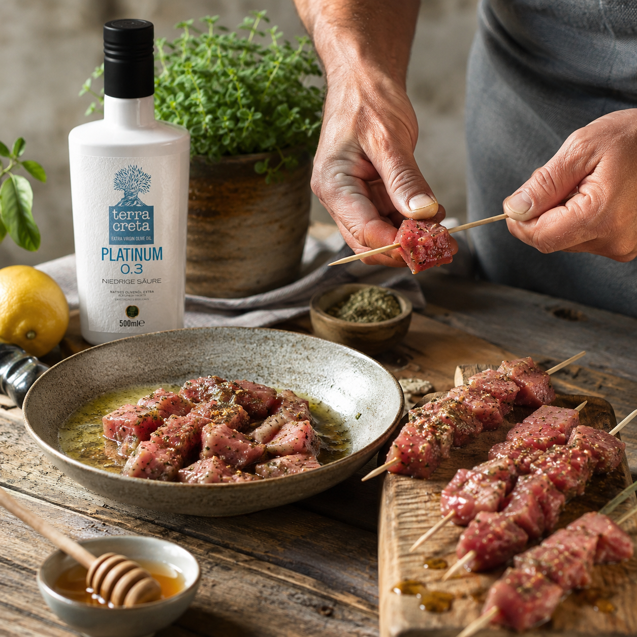 Krétske Souvlaki 37 Príprava