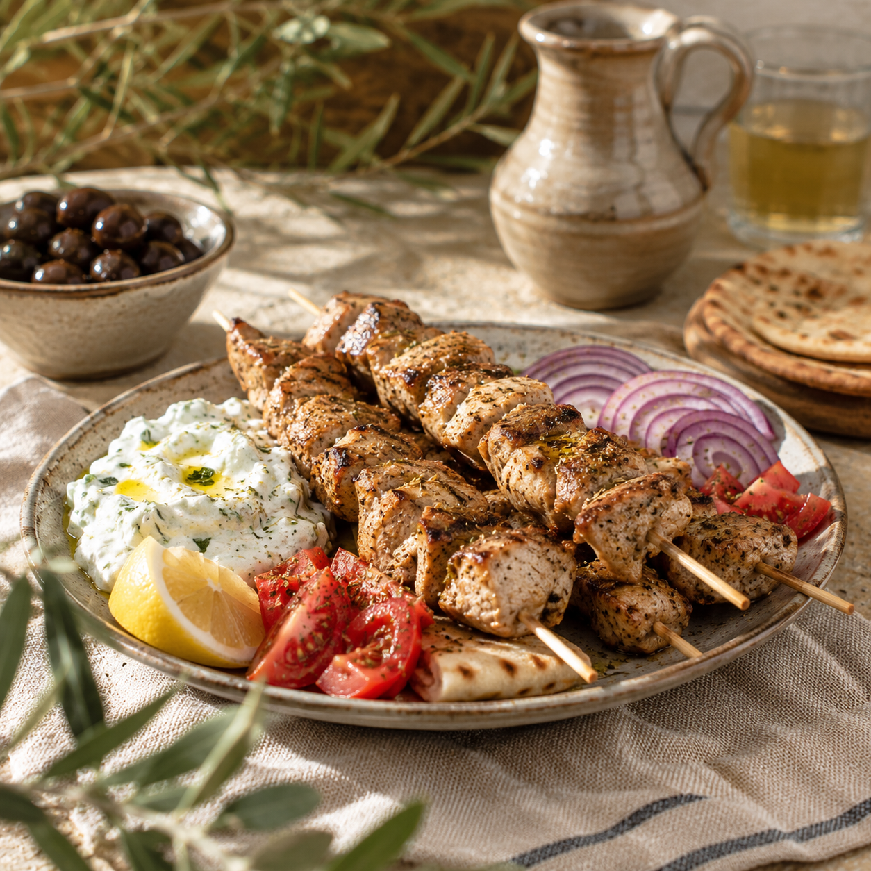 Krétske Souvlaki 39 Hotové jedlo