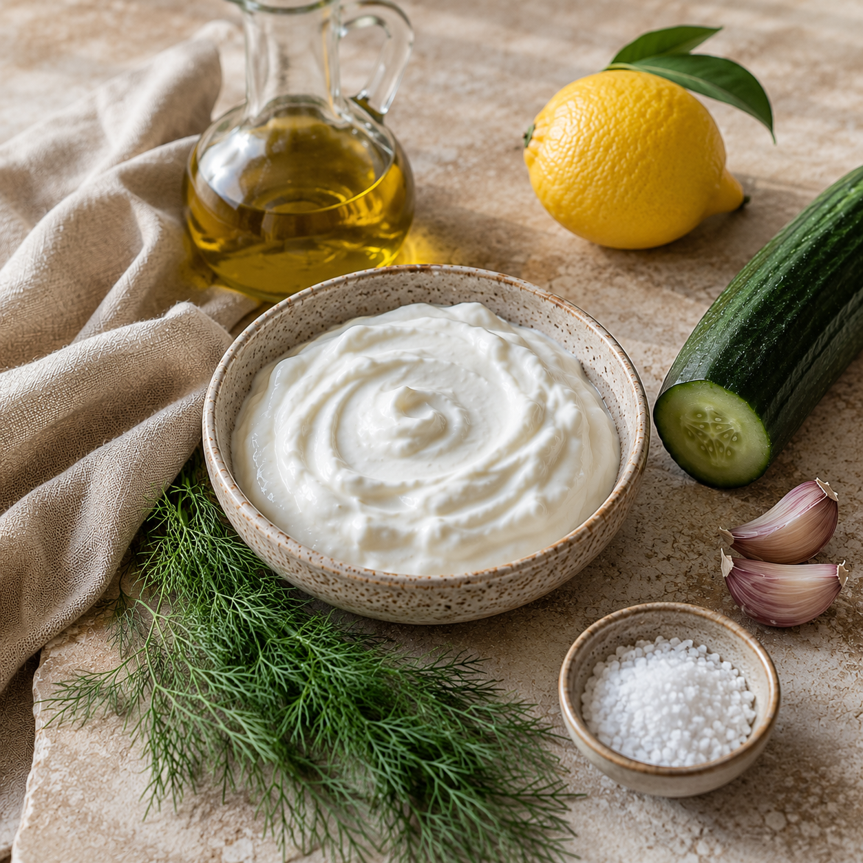 Krétske Tzatziki 36 Suroviny