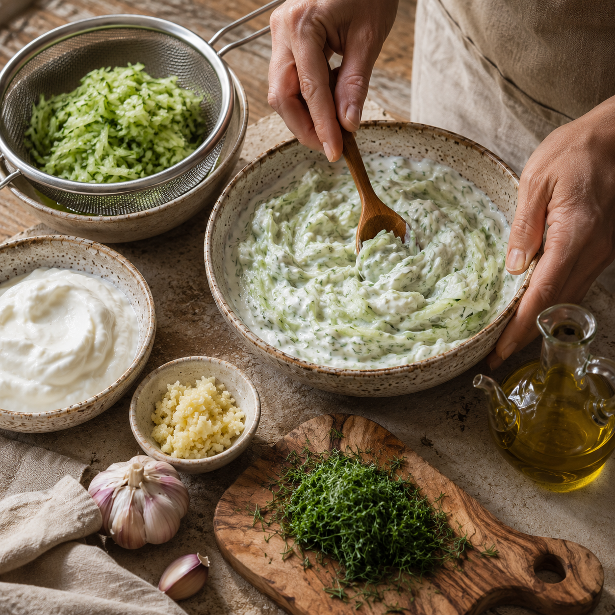 Krétske Tzatziki 37 Príprava